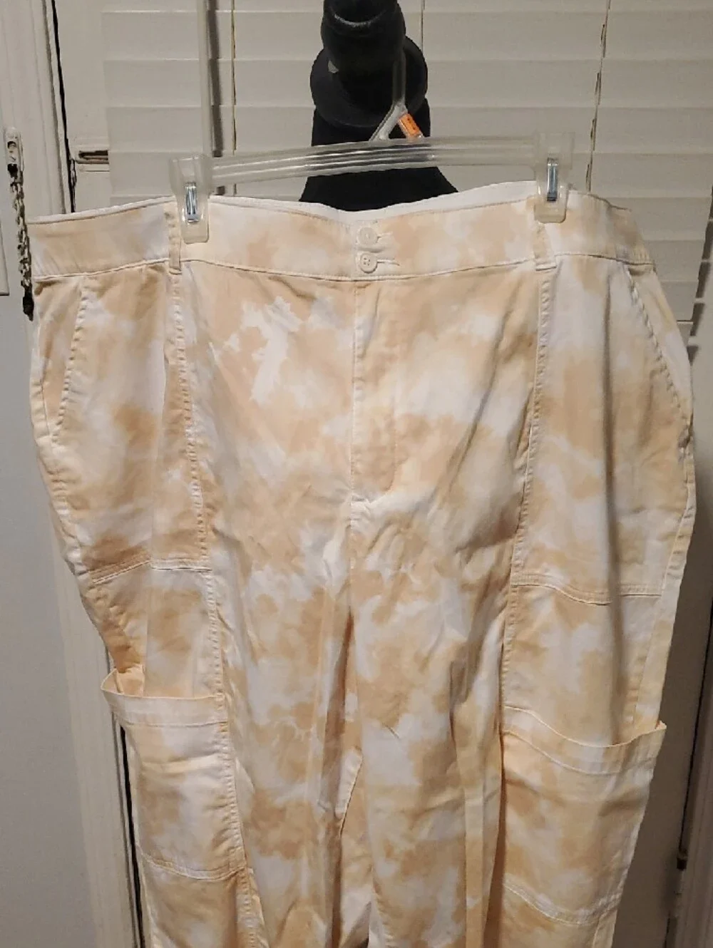 Lane Bryant Tan and White Label Cotton Blend Capris - Picture 3 of 8